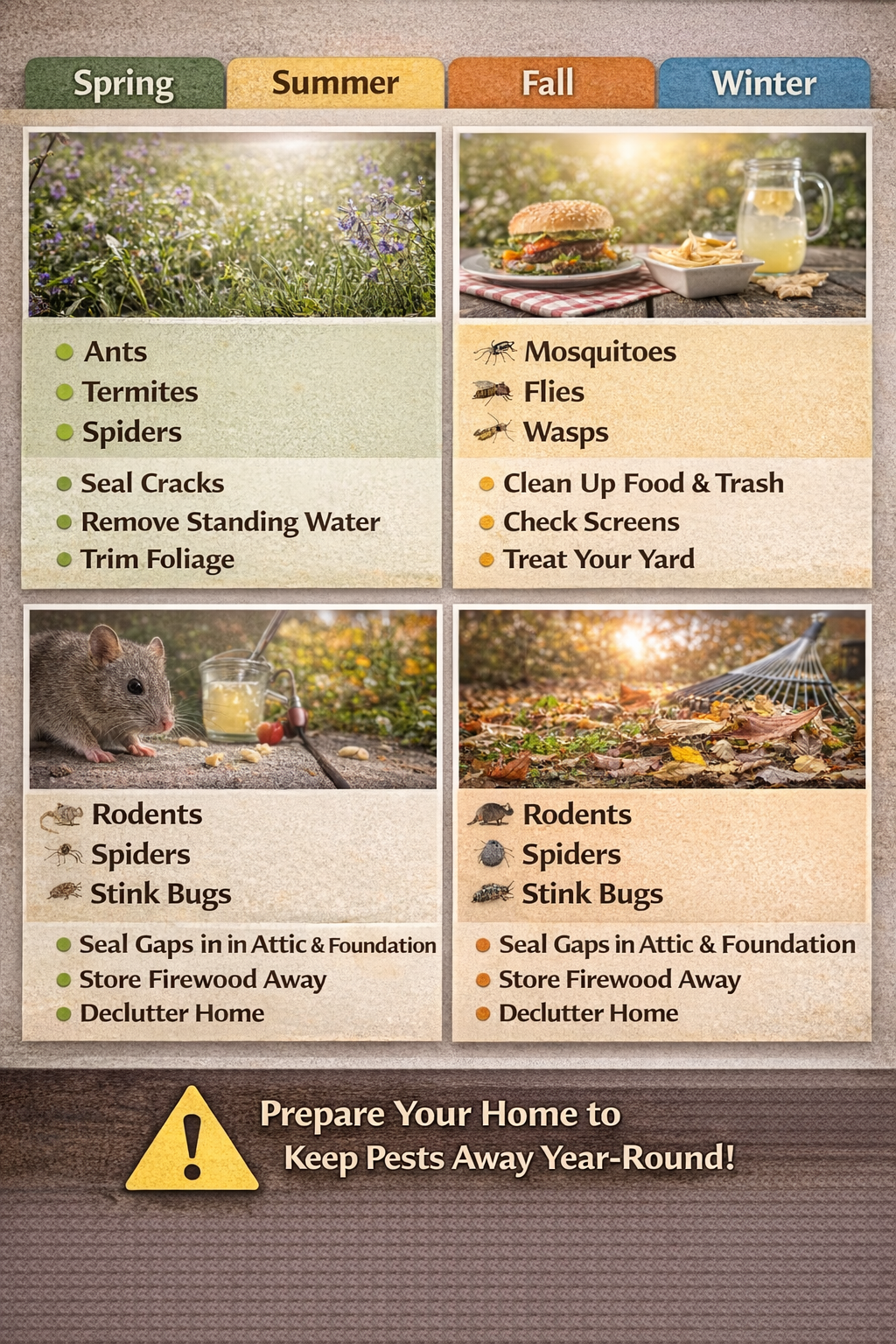 Seasonal Pest Prevention: What to Expect and How to Prepare All Year